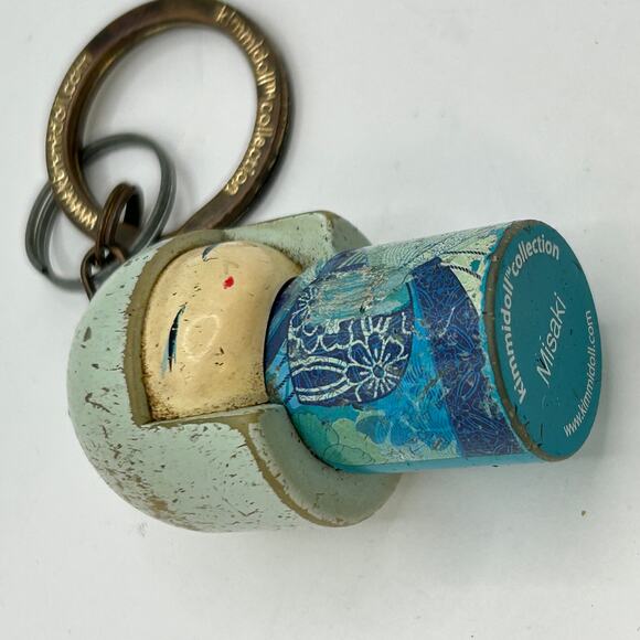 Pre-owned 2" Kimmi Doll Keychain "Misaki" Beautiful Blossom Blue Fair Condition - Picture 6 of 9